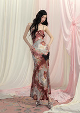 Chiffon Halter Mermaid Dress